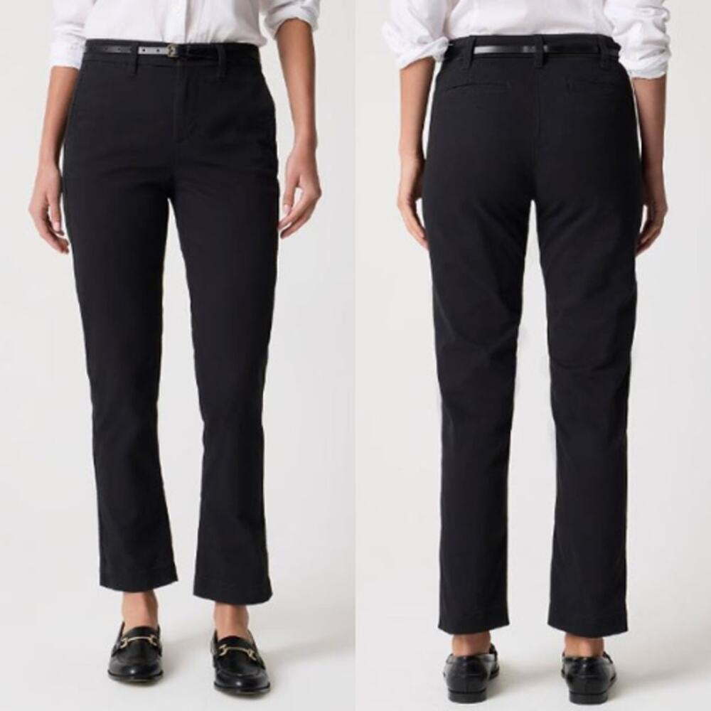 J. Crew Factory Women's High-Rise Girlfriend Chino Pant AD156 Black Size 18 NWT